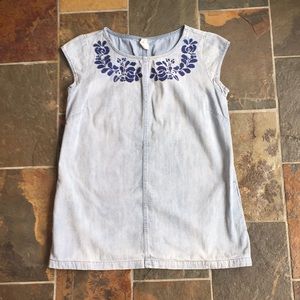 Love Hanna Women’s Chambray Embroidered Tunic sz S